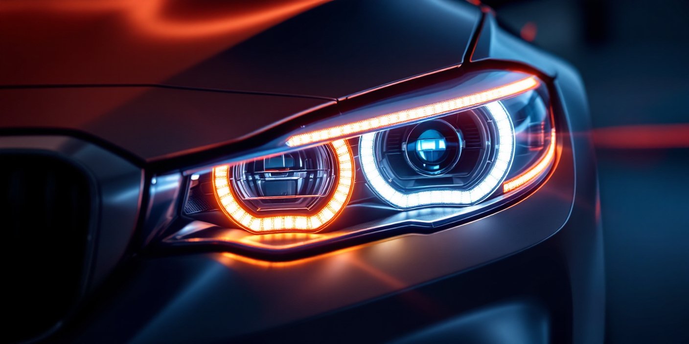 OEM vs aftermarket BMW headlights side by side comparison AutoOptics USA